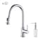 Kibi Casa Single Handle Pull Down Kitchen Sink Faucet with Soap Dispenser C-KKF2002CH-KSD100CH - alternate 1